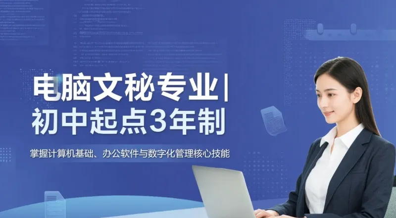 电脑文秘专业初中起点3年中专招生简章